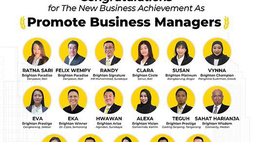 Congratulations Pak Felix Wempy for The New Business Achievement as Promote Business Manager