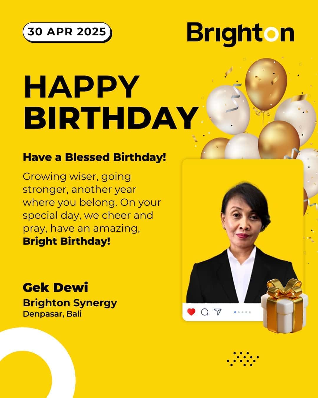 Happy Birthday Bu Gek Dewi