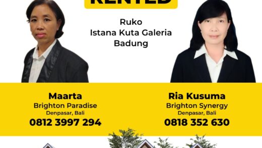 Congratulations Rented Ruko Istana Kuta Galeria Badung