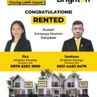 Congratulations Bu Eka & Pak Santoso Rented Rumah Sewa Artayoga Sesetan Denpasar