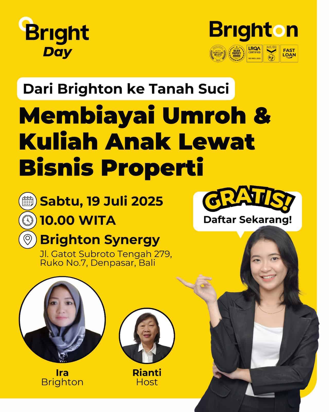 Dari Brighton ke Tanah Suci : Membiayai Umroh & Kuliah Anak Lewat Bisnis Properti