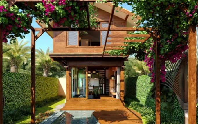 Leasehold Hingga Mei 2048 Villa Kayu Full Furnished 2 Kamar Buduk Badung