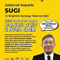 Selamat Kepada Pak Sugi Bonus Duit 2 Juta Cair