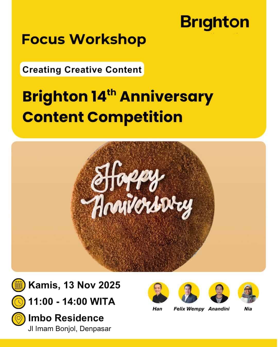 Focus Workshop: Creating Creative Content for Brighton 14th Anniversary Content Competition