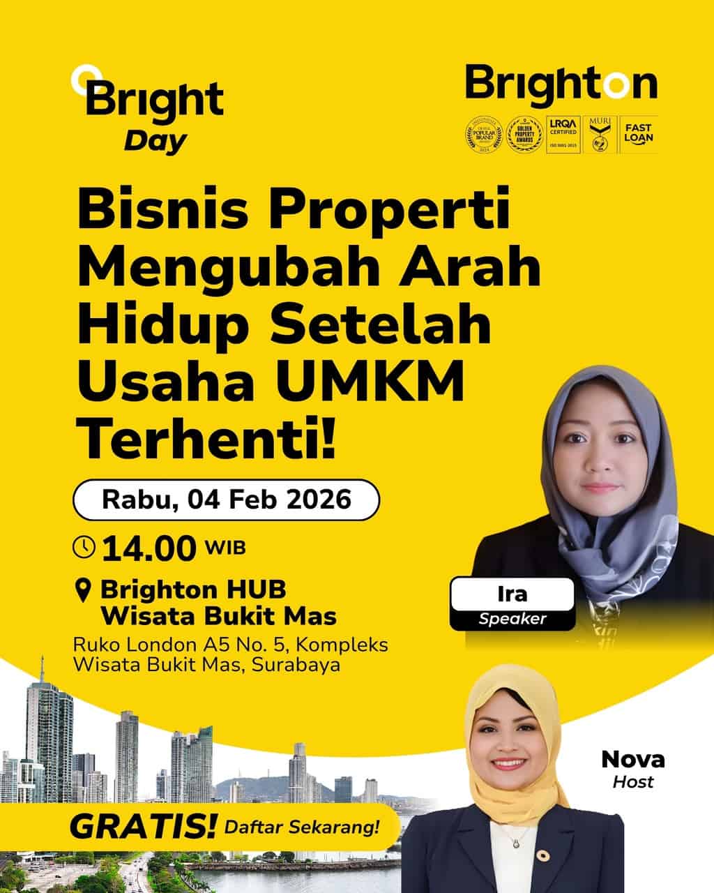 Bright Day Wisata Bukit Mas : Bisnis Properti Mengubah Arah Hidup Setelah Usaha UMKM Terhenti