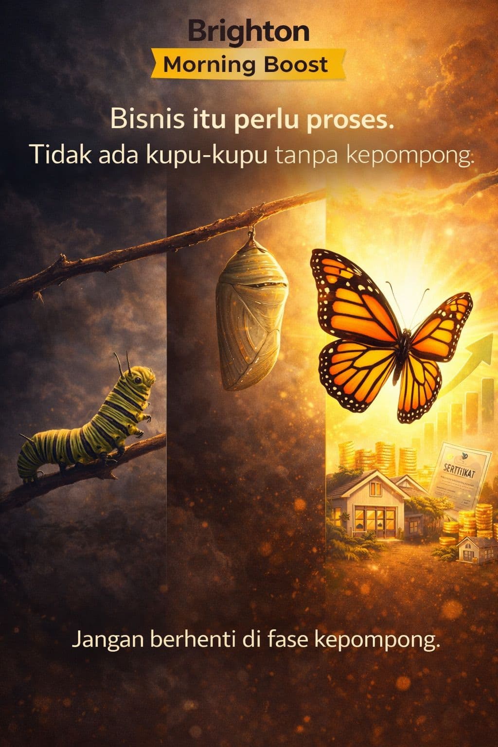 Bisnis Itu Perlu Proses, Tidak Ada Kupu-Kupu Tanpa Kepompong